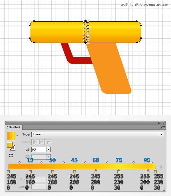 Illustrator绘制童趣十足的玩具水枪教程,PS教程,思缘教程网