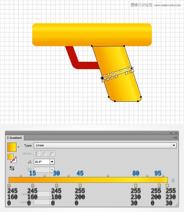 Illustrator绘制童趣十足的玩具水枪教程,PS教程,思缘教程网