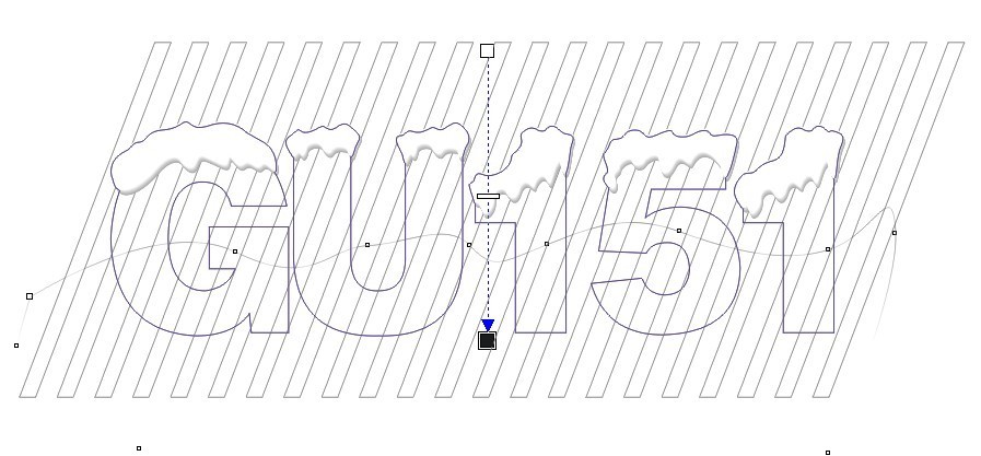 CDR制作积雪字 全福编程网网 CDR实例教程