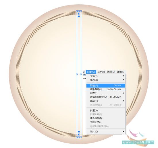 Illustrator鼠绘教程：简单绘制金色指南针_中国教程网