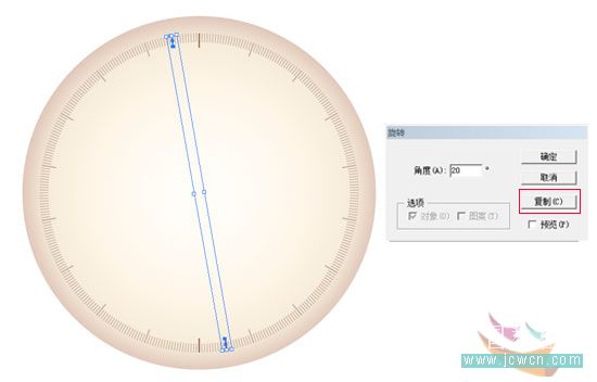 Illustrator鼠绘教程：简单绘制金色指南针_中国教程网