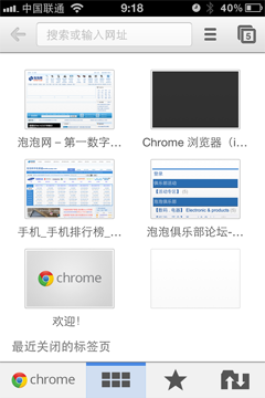 亮点不多iPhone版Chrome浏览器初体验(2)