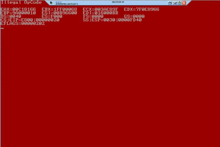 illegal opcode 红屏报错(hp 360 G6安装win2003)问题解决方法 全福编程网