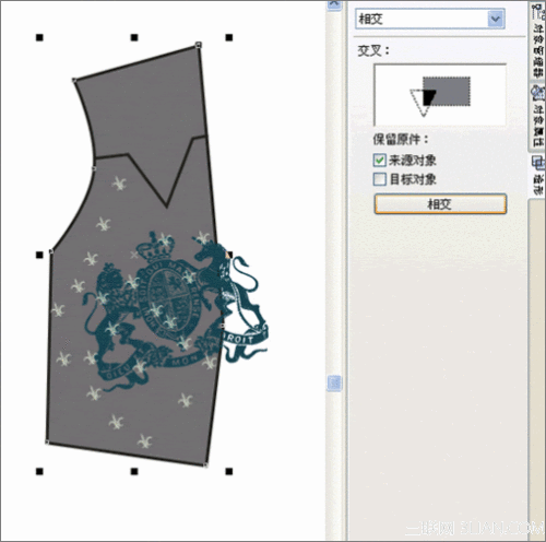 用CorelDraw在T恤框架中设计花纹_天极设计在线整理转载