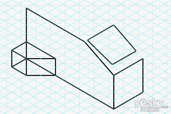 Illustrator技术理论教程：拼图和等角_天极设计在线整理