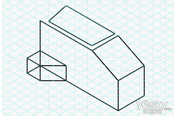 Illustrator技术理论教程：拼图和等角_天极设计在线整理