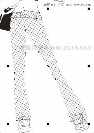 CorelDRAW绘制半调图案背景前的摩登少女,全福编程网