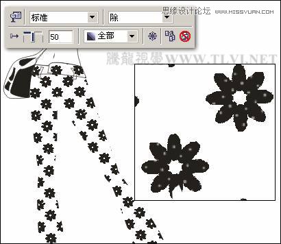 CorelDRAW绘制半调图案背景前的摩登少女,全福编程网